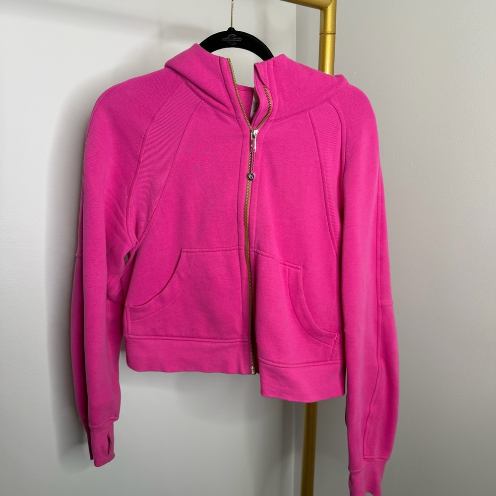 Lululemon Scuba Oversized Full-Zip Hoodie Sonic Pink Gold - Picture 2 of 9